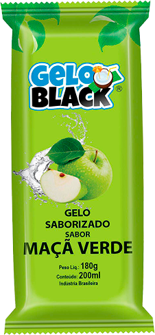 Gelo Black sabor Maçã Verde